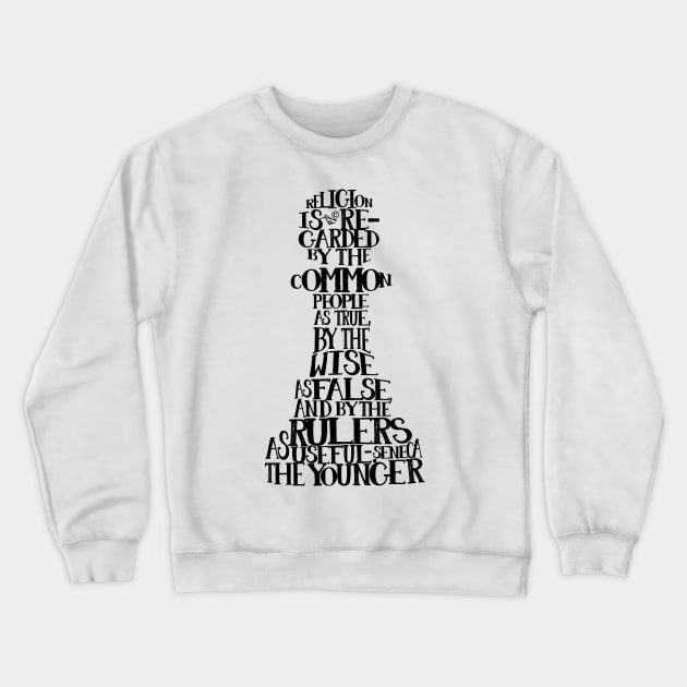 SENECA PAWNS quote-cloud by Tai's Tees Crewneck Sweatshirt by TaizTeez